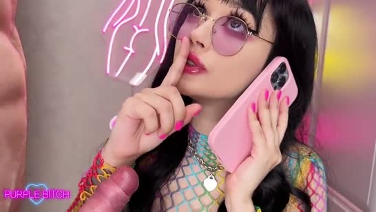 Шлюшка Purple Bitch выставила своего мужа куколдом 1