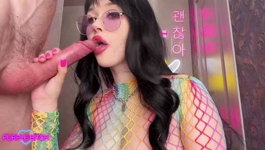 Шлюшка Purple Bitch выставила своего мужа куколдом 8